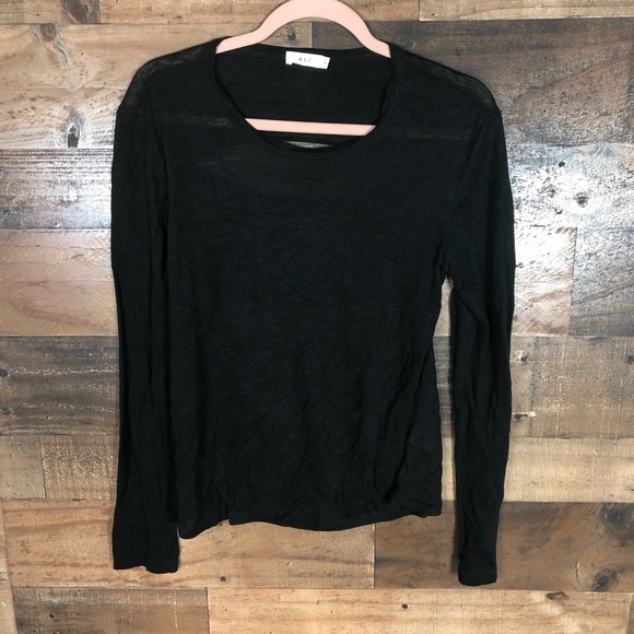 A.L.C. Black‎ linen open back top designer - Picture 1 of 9